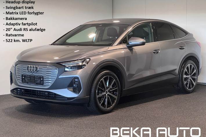 Grå Audi Q4 e-tron fra 2024