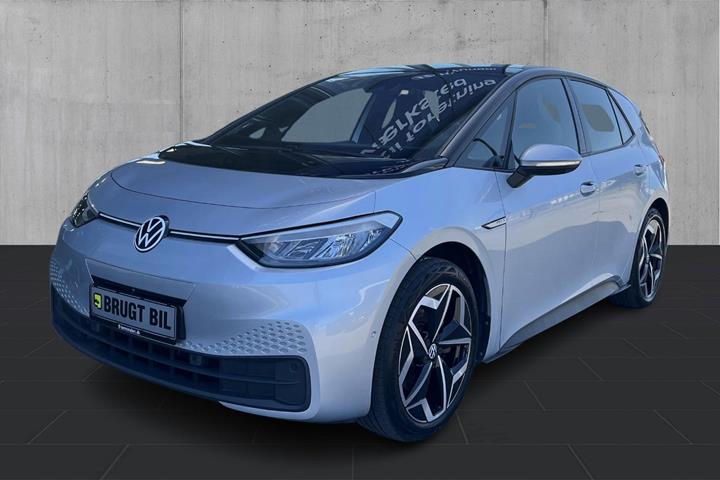 Sølv VW ID.3 fra 2022 set udefra