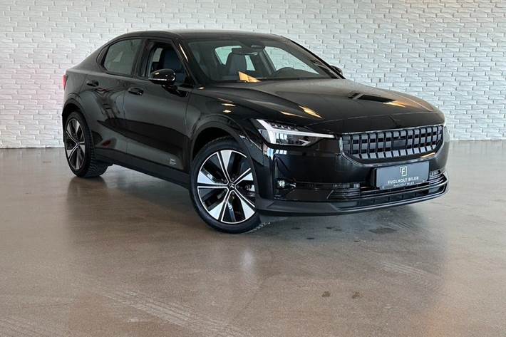 Sort Polestar 2 fra 2023 set udefra