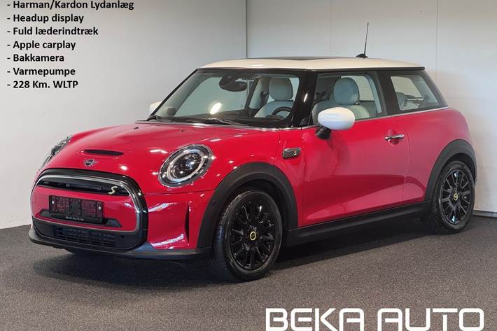 Rød Mini Cooper SE fra 2023