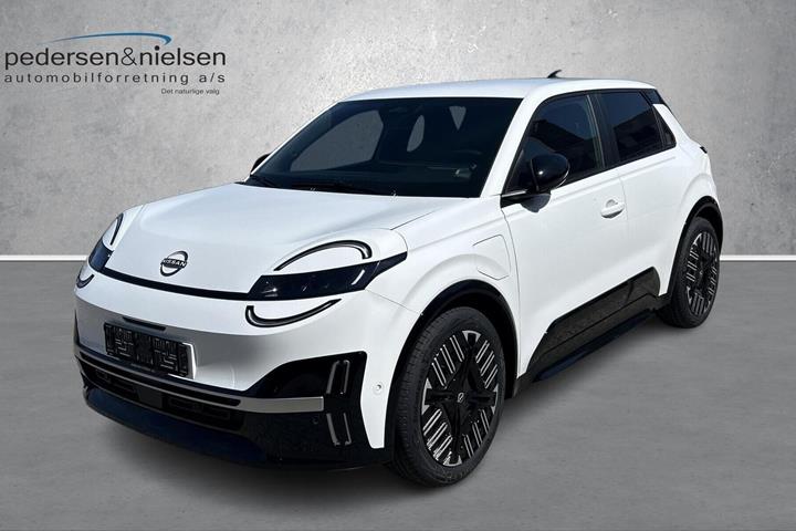 Hvid Nissan Micra fra 2026 set udefra