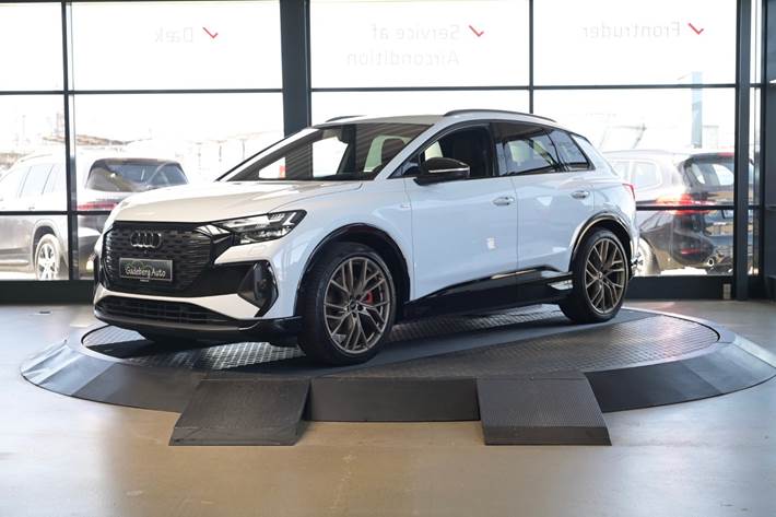 Hvid Audi Q4 e-tron fra 2025