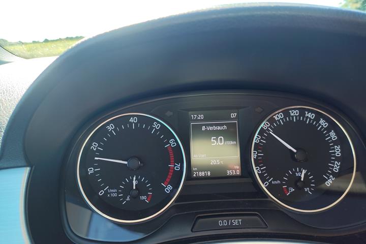 Grøn Skoda Fabia fra 2015