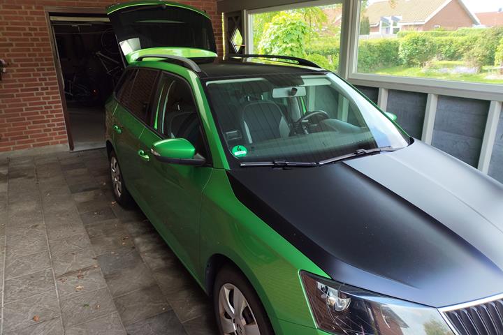Grøn Skoda Fabia fra 2015