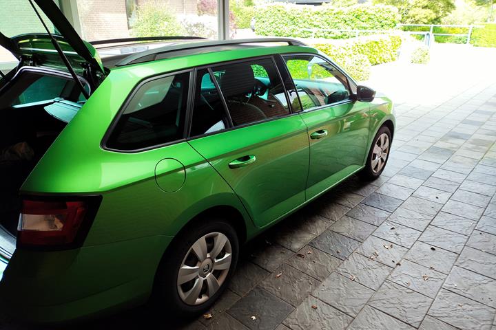 Grøn Skoda Fabia fra 2015