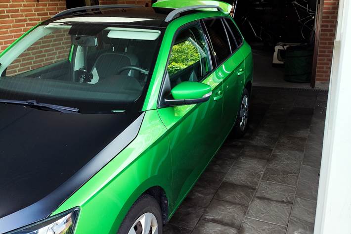 Grøn Skoda Fabia fra 2015