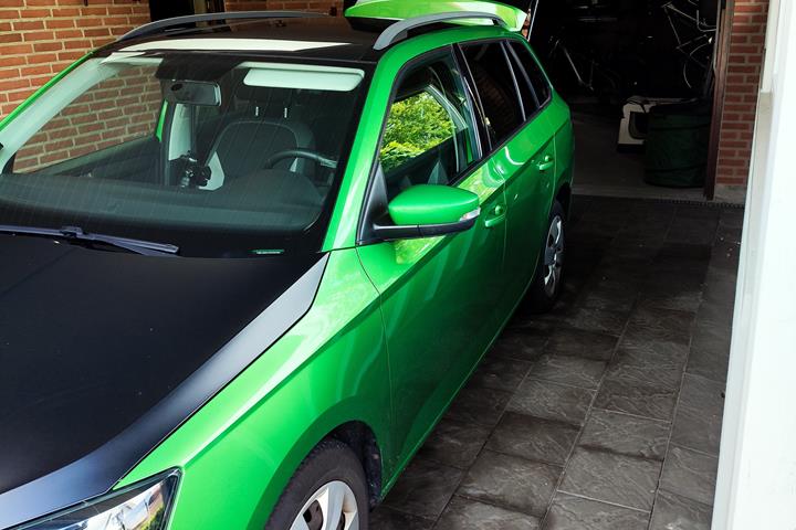 Grøn Skoda Fabia fra 2015