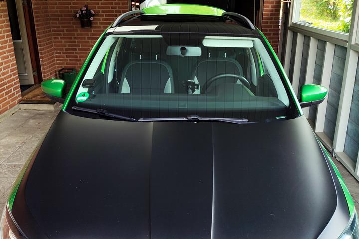 Grøn Skoda Fabia fra 2015
