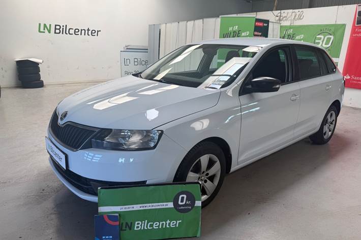 Hvid Skoda Rapid fra 2017