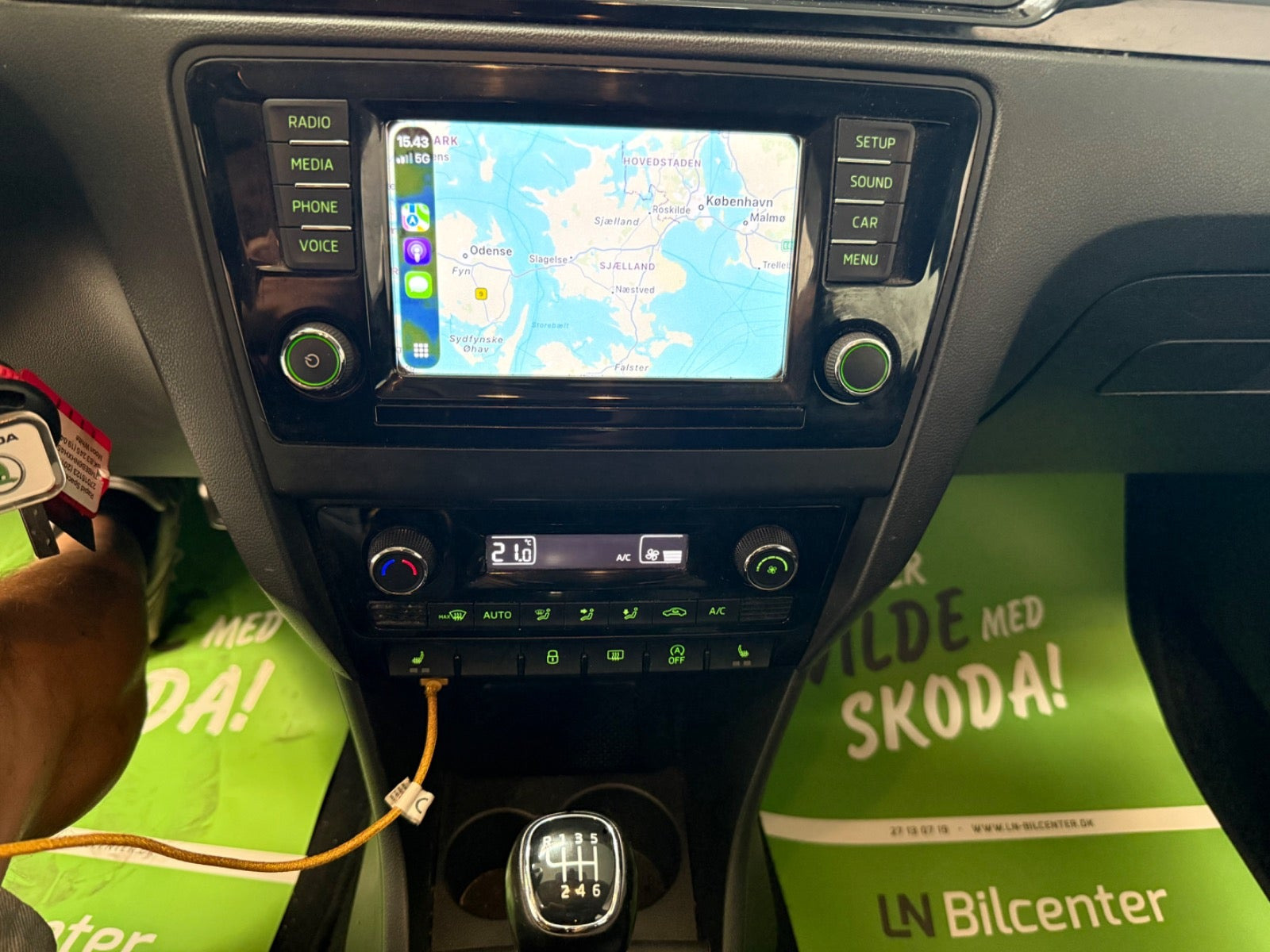 Hvid Skoda Rapid fra 2017