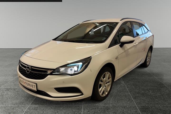 Hvid Opel Astra fra 2016 set udefra