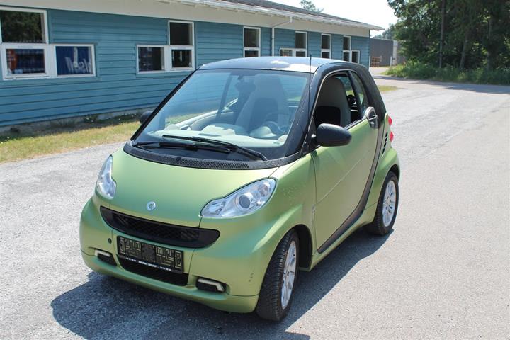 Grøn Smart Fortwo fra 2011 set udefra