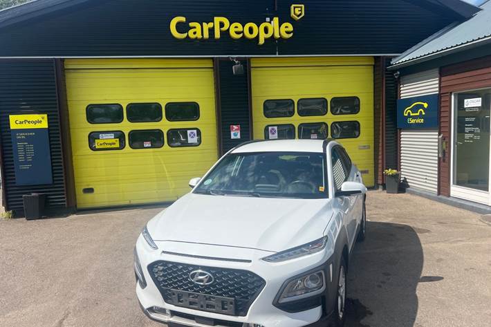 Hvid Hyundai Kona fra 2020