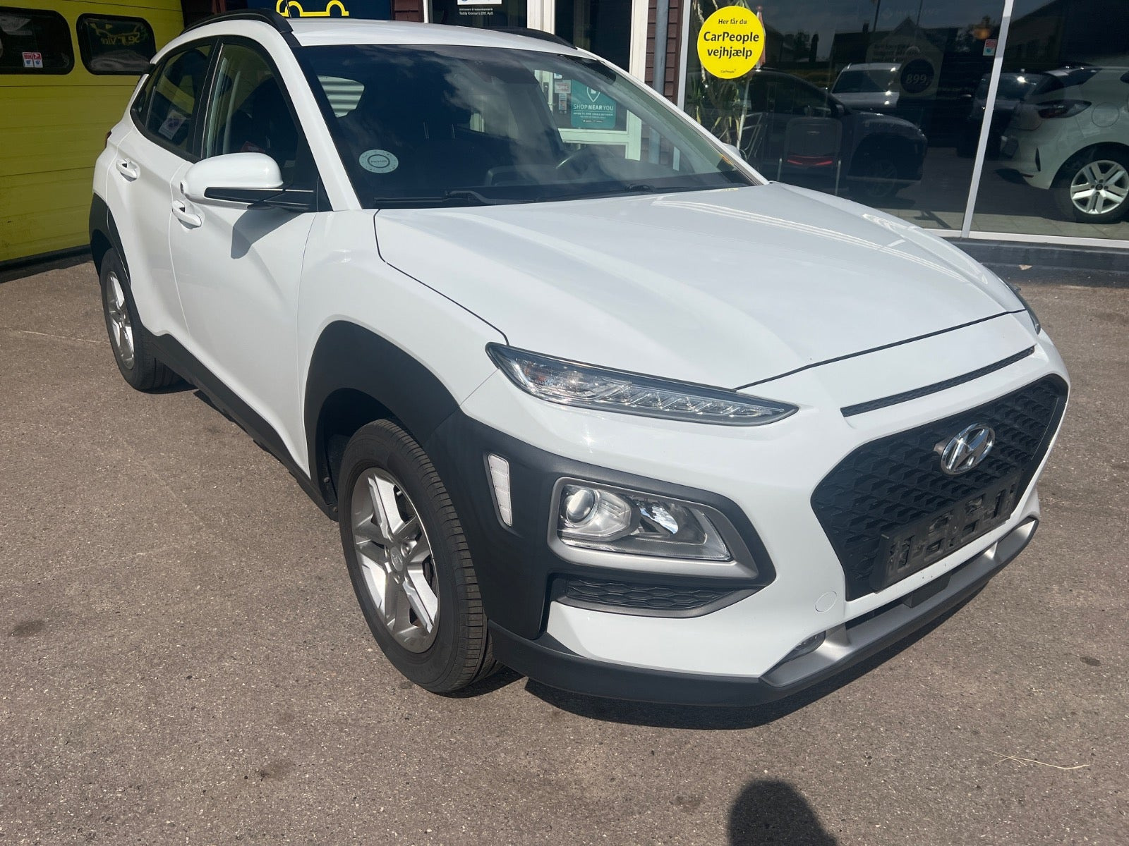 Hvid Hyundai Kona fra 2020