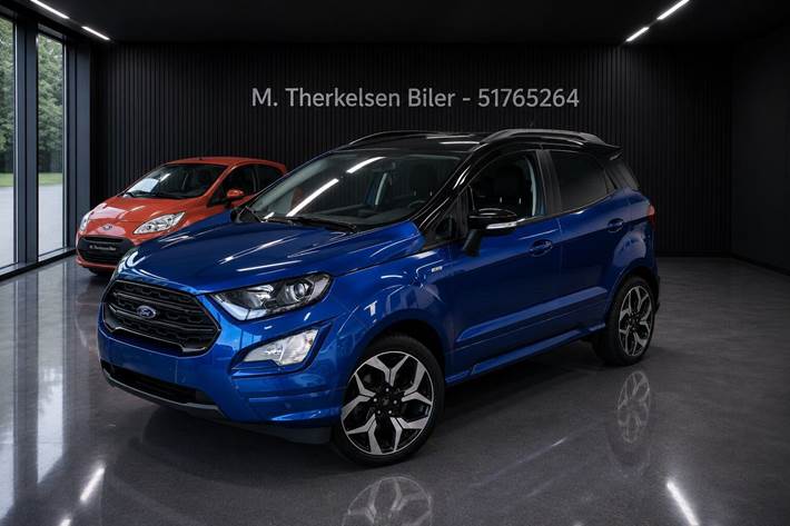 Blå Ford EcoSport fra 2018