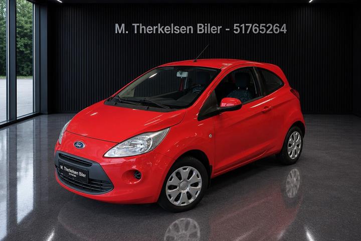 Rød Ford Ka fra 2011 set udefra