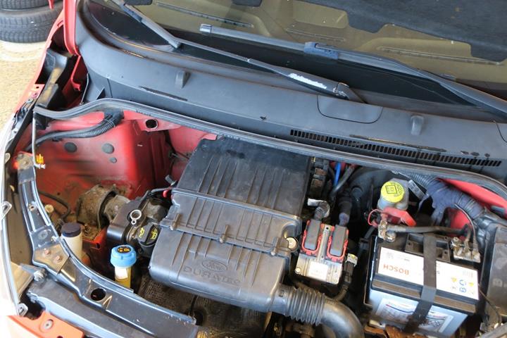 Rød Ford Ka fra 2011