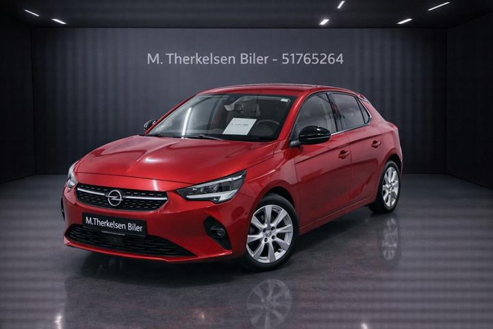Rød Opel Corsa fra 2020 set udefra