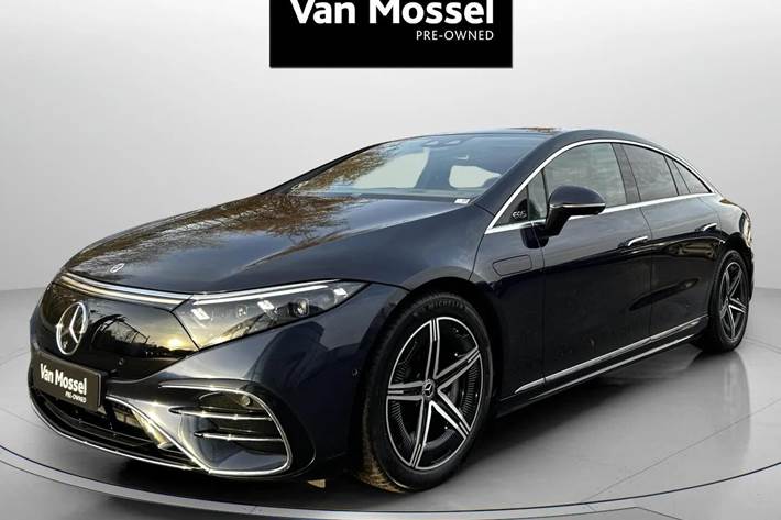 Blå Mercedes EQS450+ fra 2023