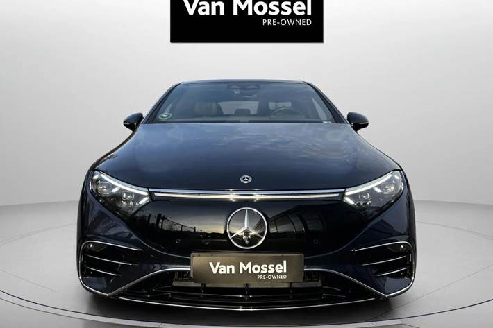 Blå Mercedes EQS450+ fra 2023