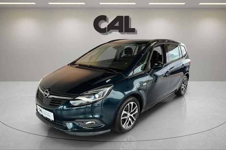Blå Opel Zafira Tourer fra 2018 set udefra