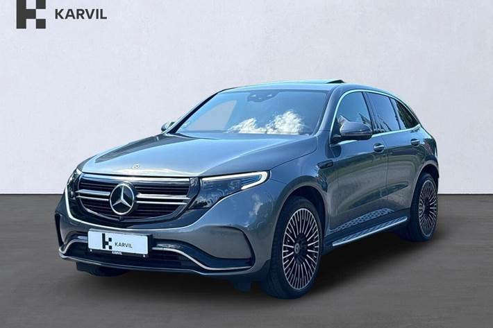 Grå Mercedes EQC400 fra 2021 set udefra