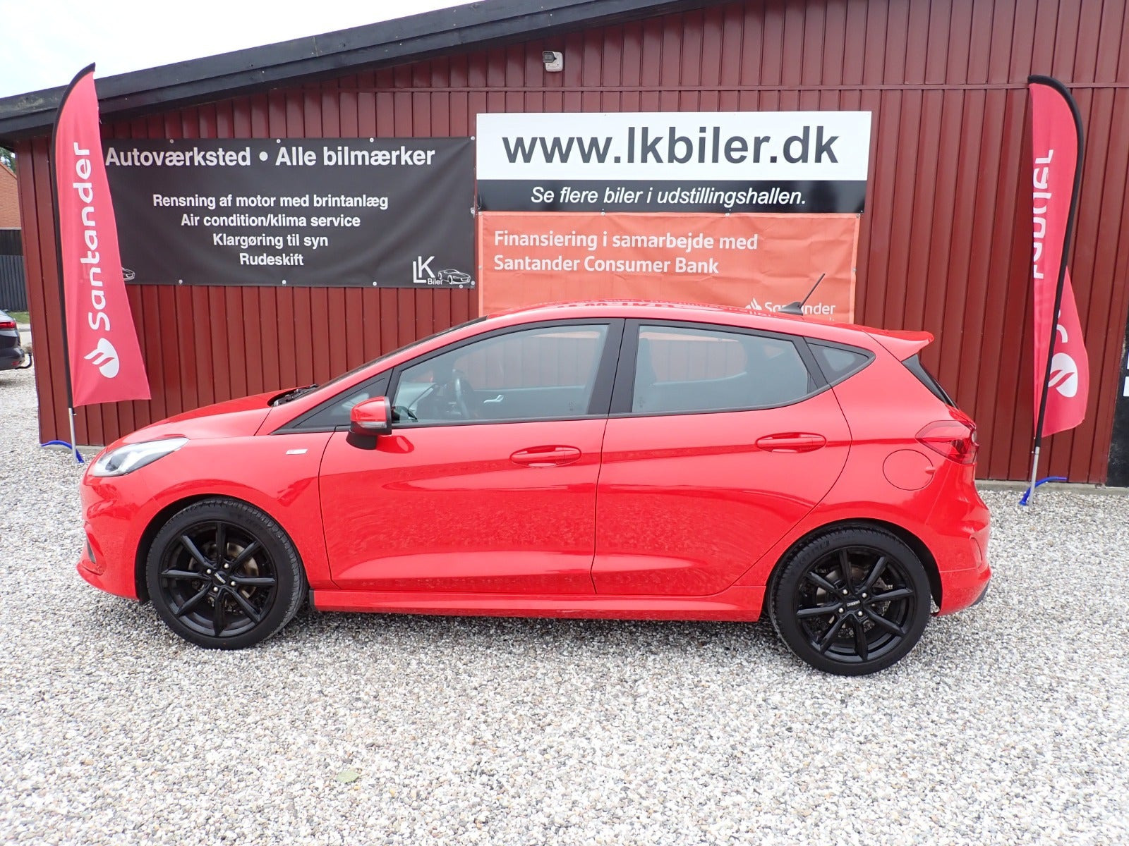 Rød Ford Fiesta fra 2020