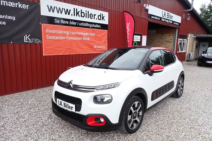 Hvid Citroën C3 fra 2019 set udefra