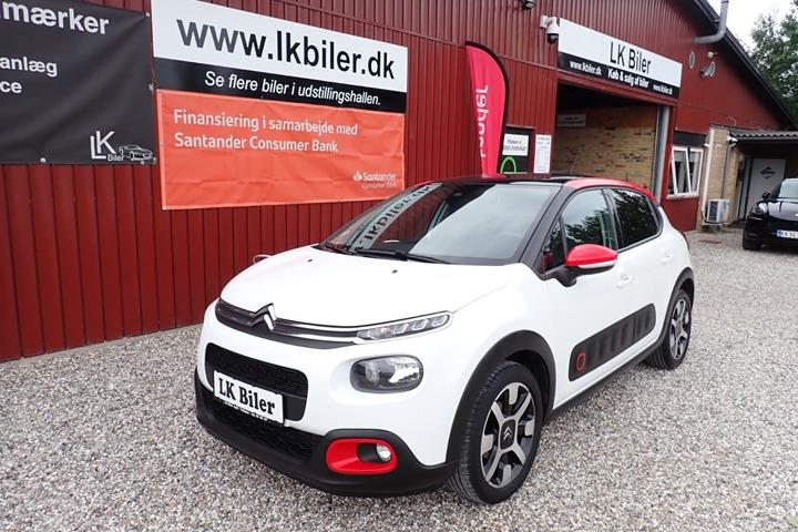 Hvid Citroën C3 fra 2019 set udefra