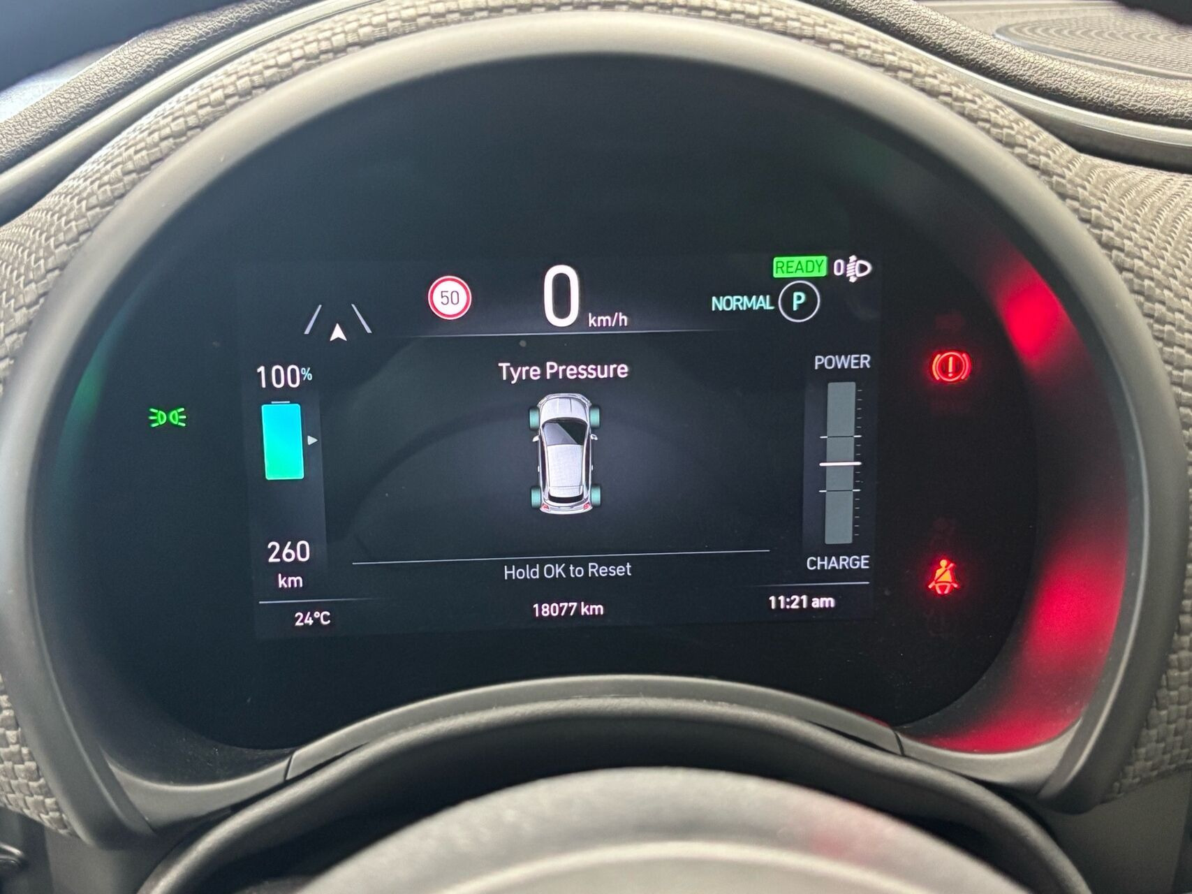 Grøn Fiat 500e fra 2023