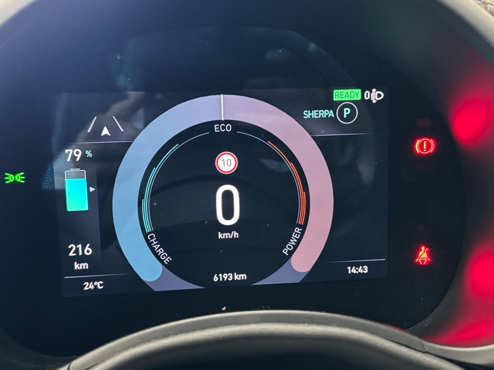 Grøn Fiat 500e fra 2023