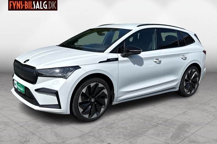 Hvid Skoda Enyaq fra 2023