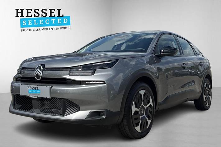 Grå Citroën ë-C4 fra 2024 set udefra