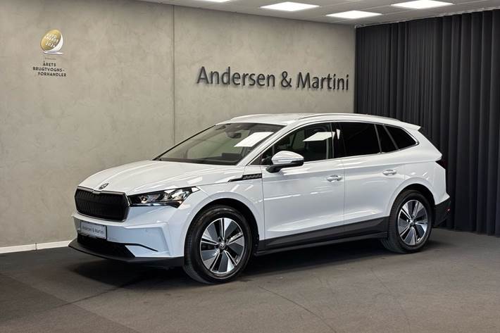 Hvid Skoda Enyaq fra 2023