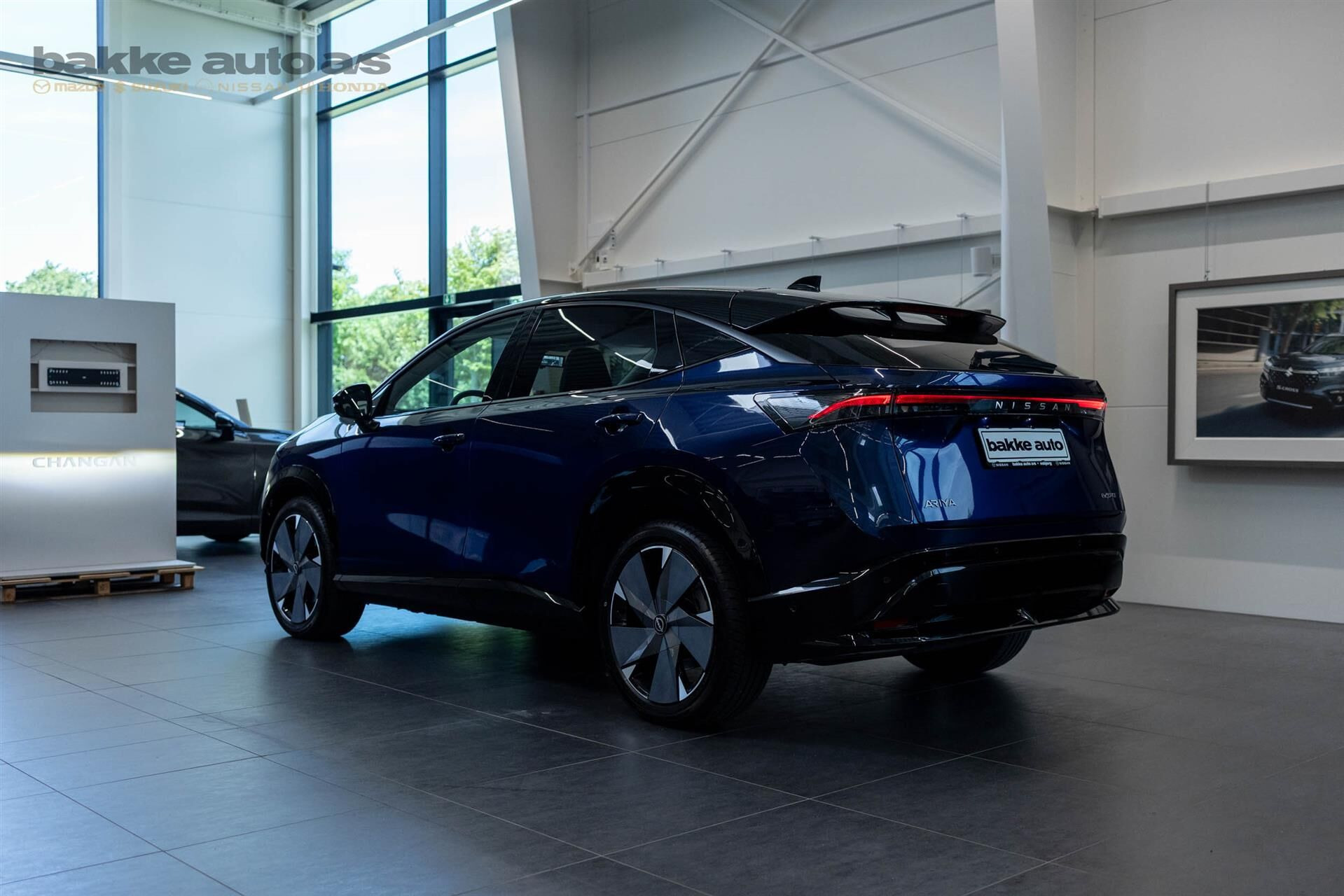 Blå Nissan Ariya fra 2026