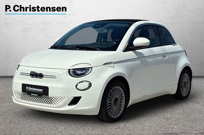 Hvid Fiat 500e fra 2023