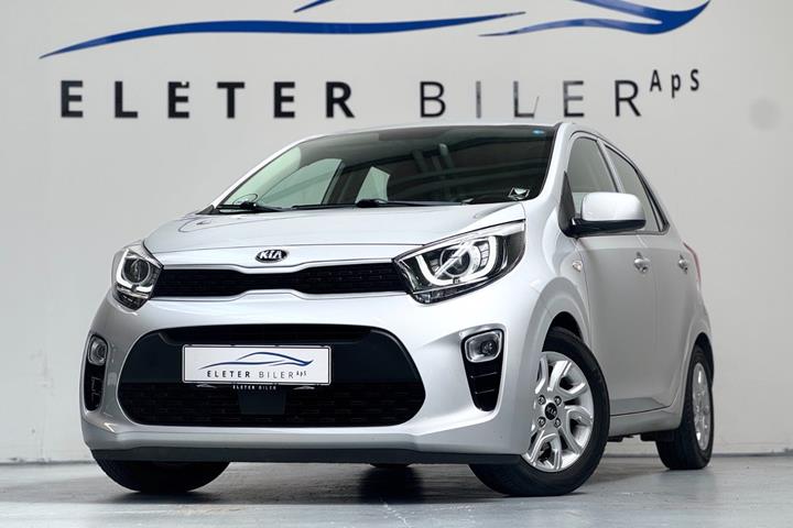 Sølv Kia Picanto fra 2018 set udefra