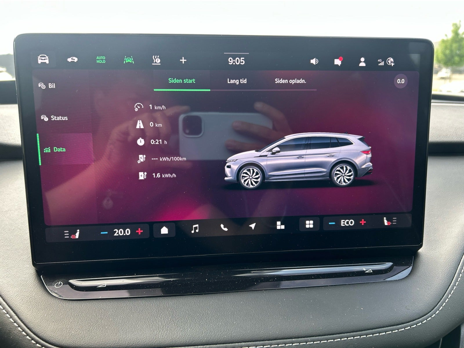 Grå Skoda Enyaq fra 2026