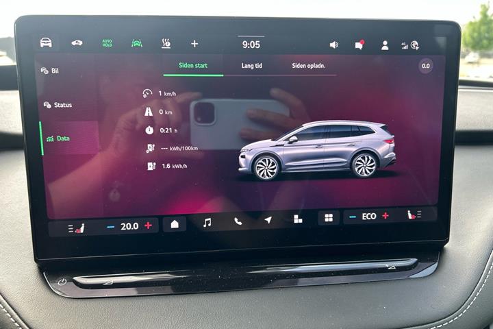Grå Skoda Enyaq fra 2026