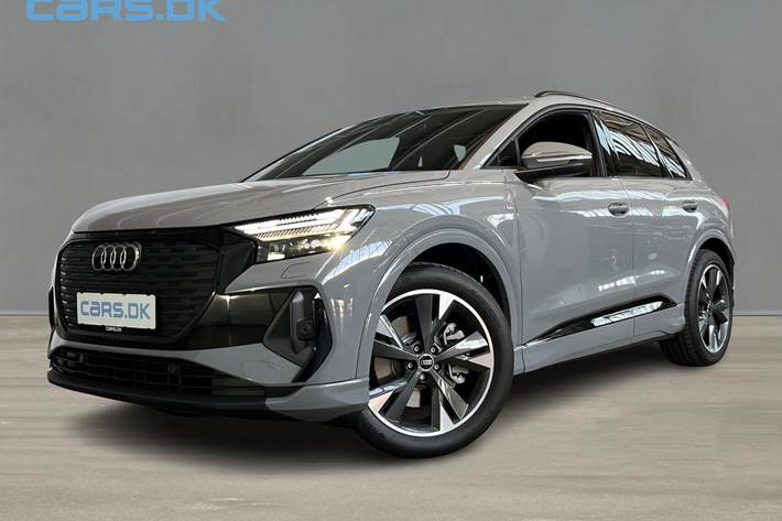 Grå Audi Q4 fra 2026 set udefra