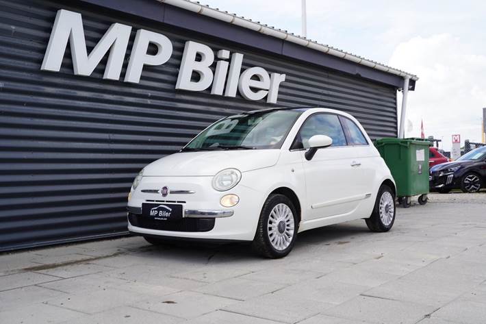 Hvid Fiat 500 fra 2008