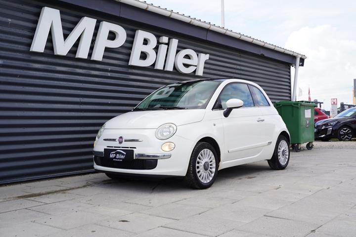 Hvid Fiat 500 fra 2008