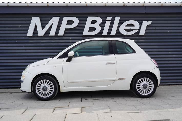 Hvid Fiat 500 fra 2008
