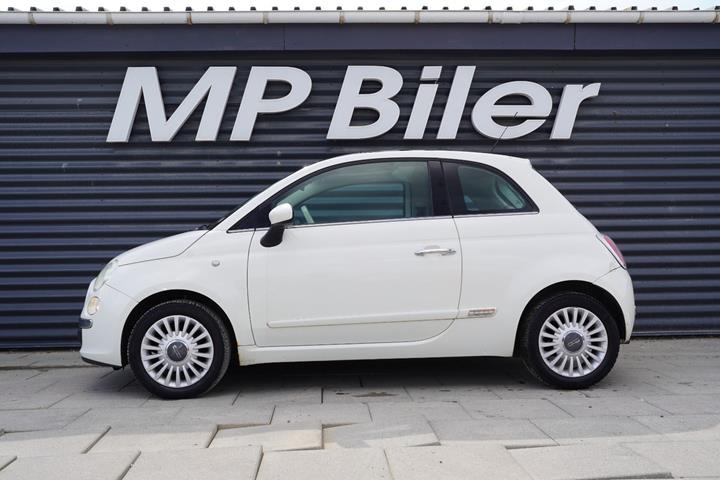 Hvid Fiat 500 fra 2008