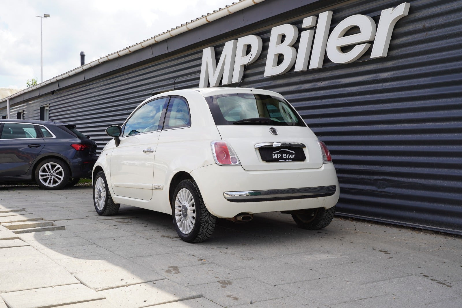 Hvid Fiat 500 fra 2008