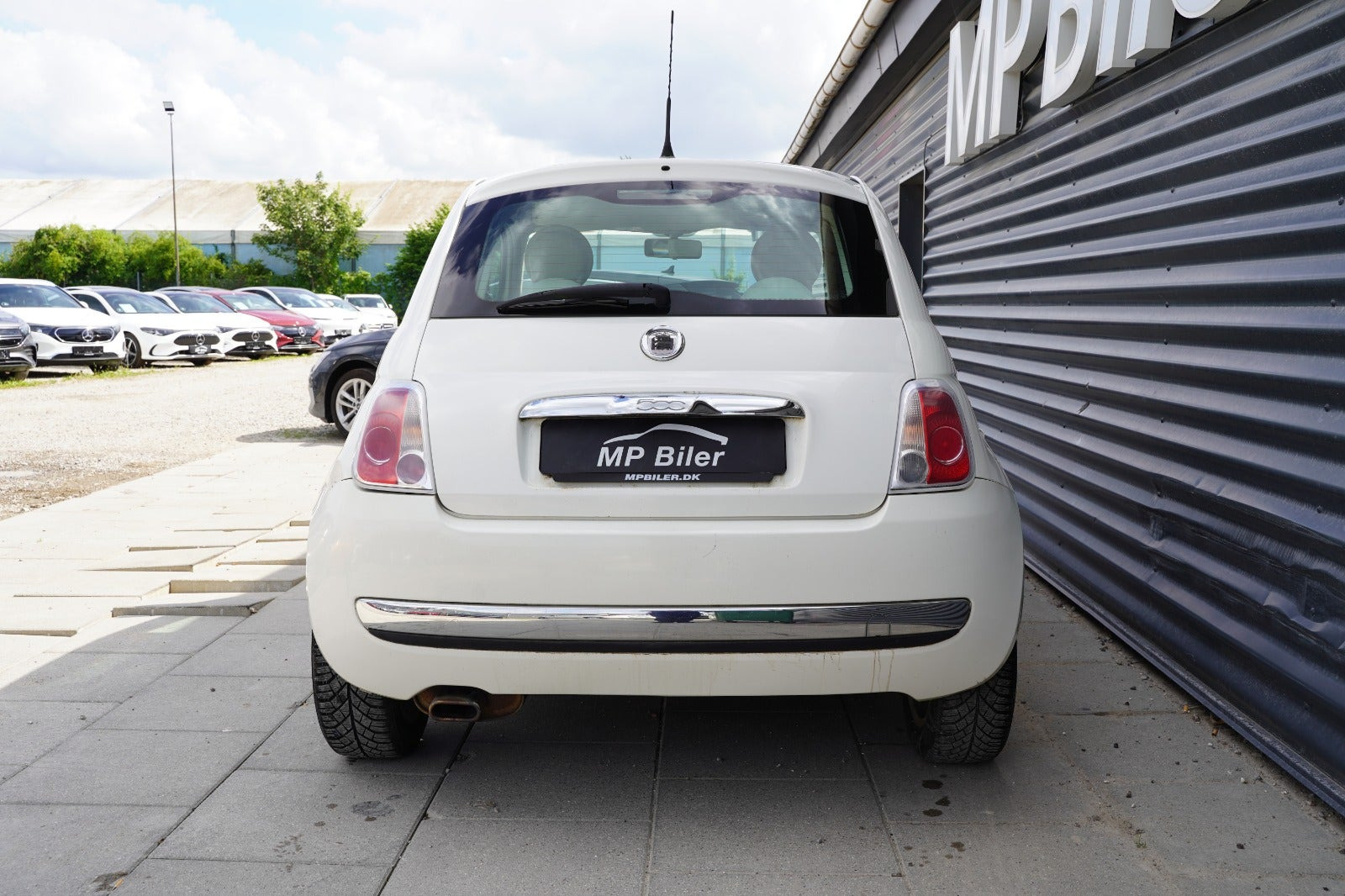 Hvid Fiat 500 fra 2008