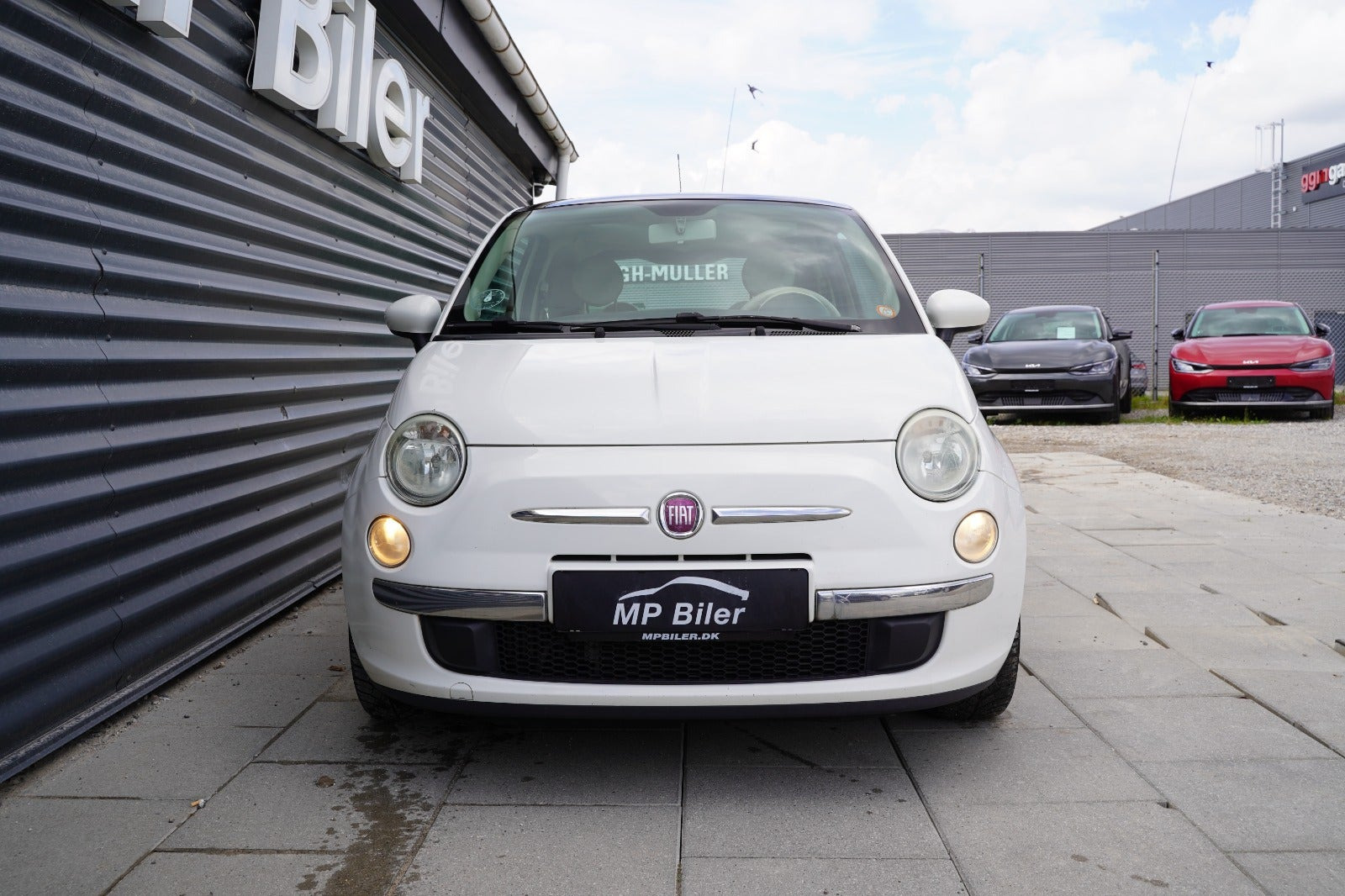 Hvid Fiat 500 fra 2008