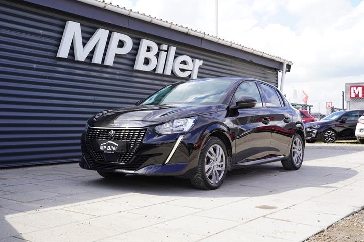 Sort Peugeot 208 fra 2020 set udefra