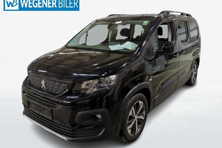 Sort Peugeot e-Rifter fra 2023 set udefra