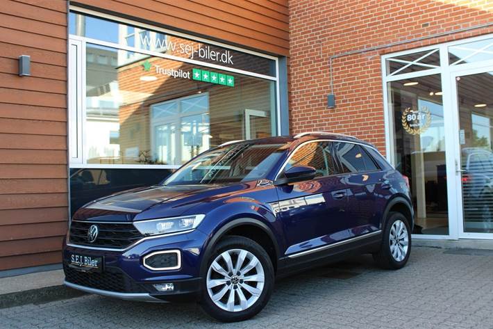 Blå VW T-Roc fra 2021